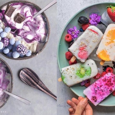 Making art with vegan food